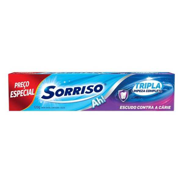 Encontraproduto.com.br - Creme Dental Sorriso Tripla Limpeza Completa 120g