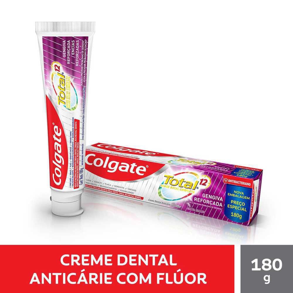 Creme Dental Colgate Total 12 Gengiva Reforçada 180g Preço Especial
