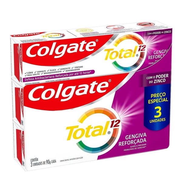 Encontraproduto.com.br - Creme Dental Colgate Total 12 Gengiva Reforçada com 90g