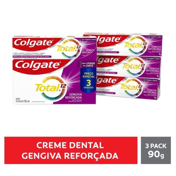 Encontraproduto.com.br - Creme Dental Colgate Total 12 Gengiva Reforçada com 90g