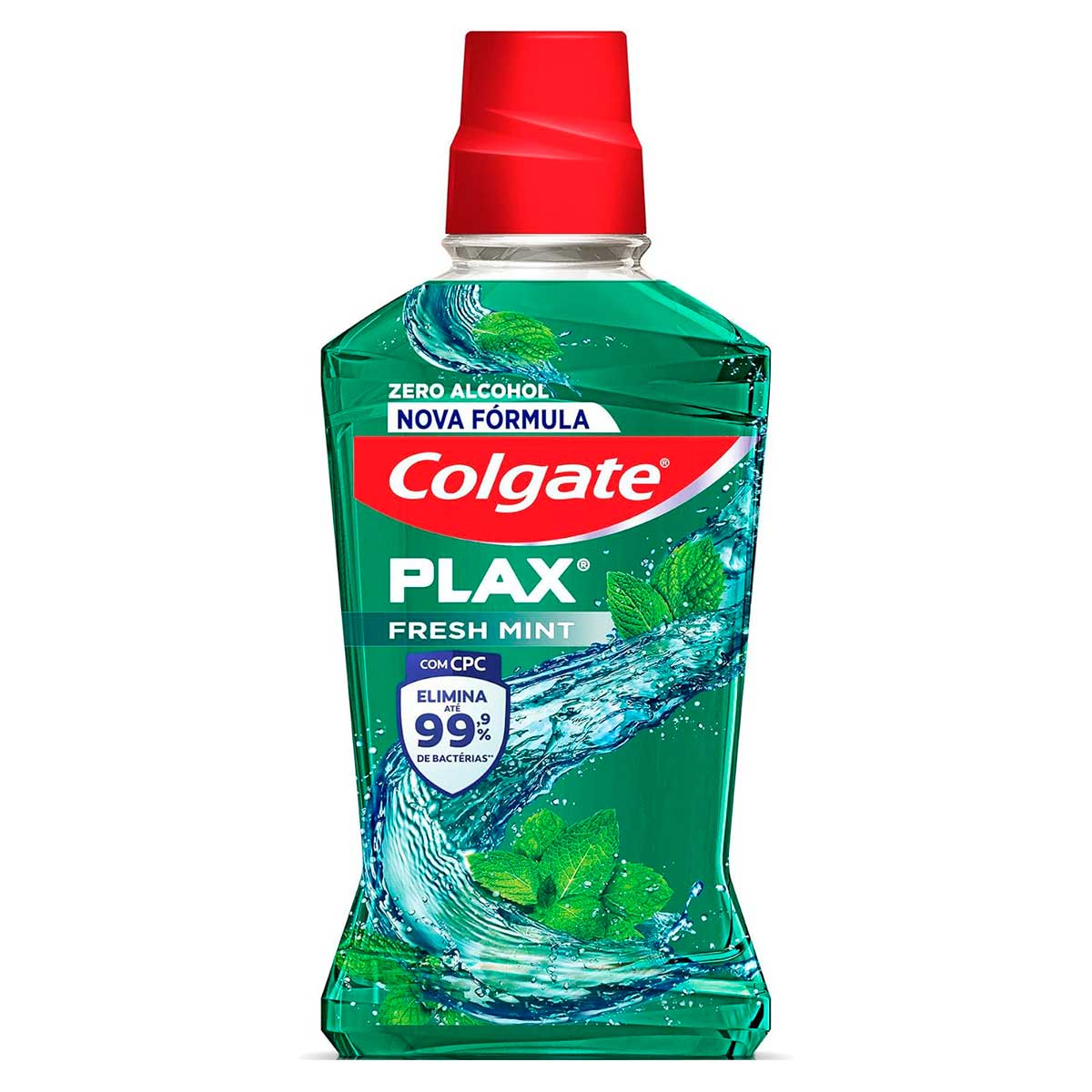Encontraproduto.com.br - Enxaguante Bucal Colgate Plax Zero Álcool Fresh Mint Frasco Leve 750ml Pague 500ml