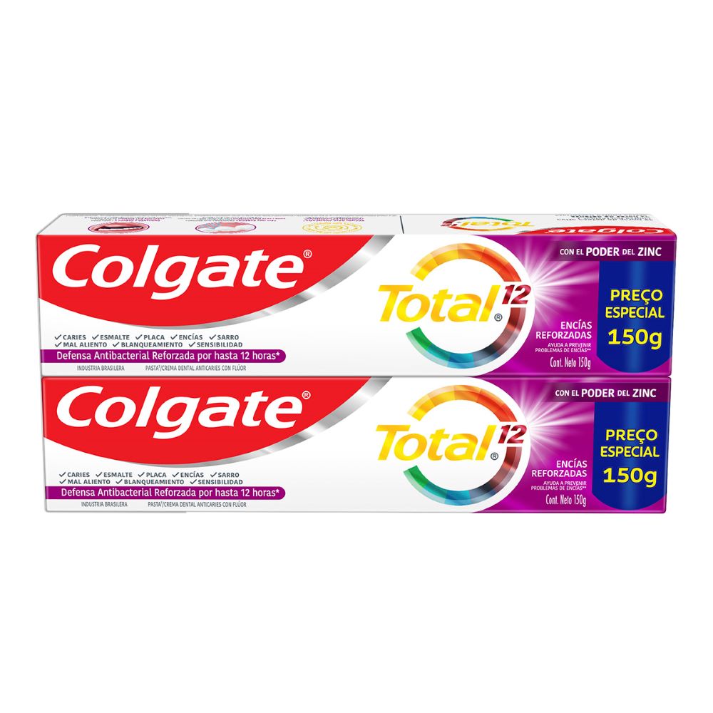Encontraproduto.com.br - Creme Dental Colgate Total 12 Gengiva Reforçada 150g | Com 2 Unidades