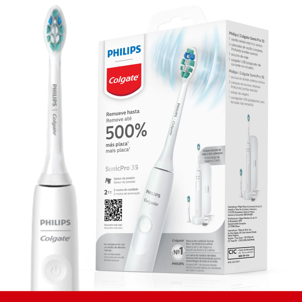 Escova de Dente Elétrica Philips Colgate Sonic Pro 35