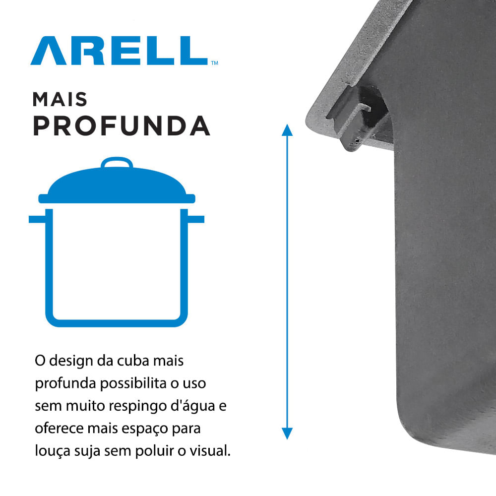 Encontraproduto.com.br - Cuba De Cozinha Em Quartzo Schock By Arell 203E
