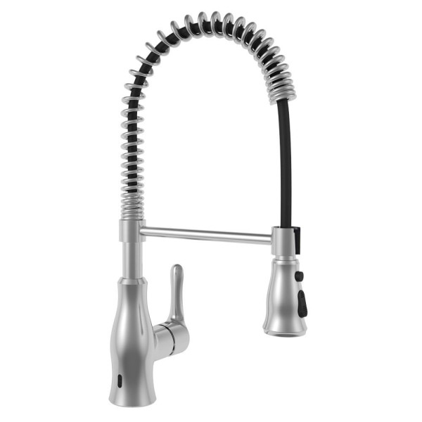 Torneira AREMC03 Misturador De Cozinha Com Sensor 2 Jatos Com Bica Móvel e Retrátil Escovado - Aço Escovado
