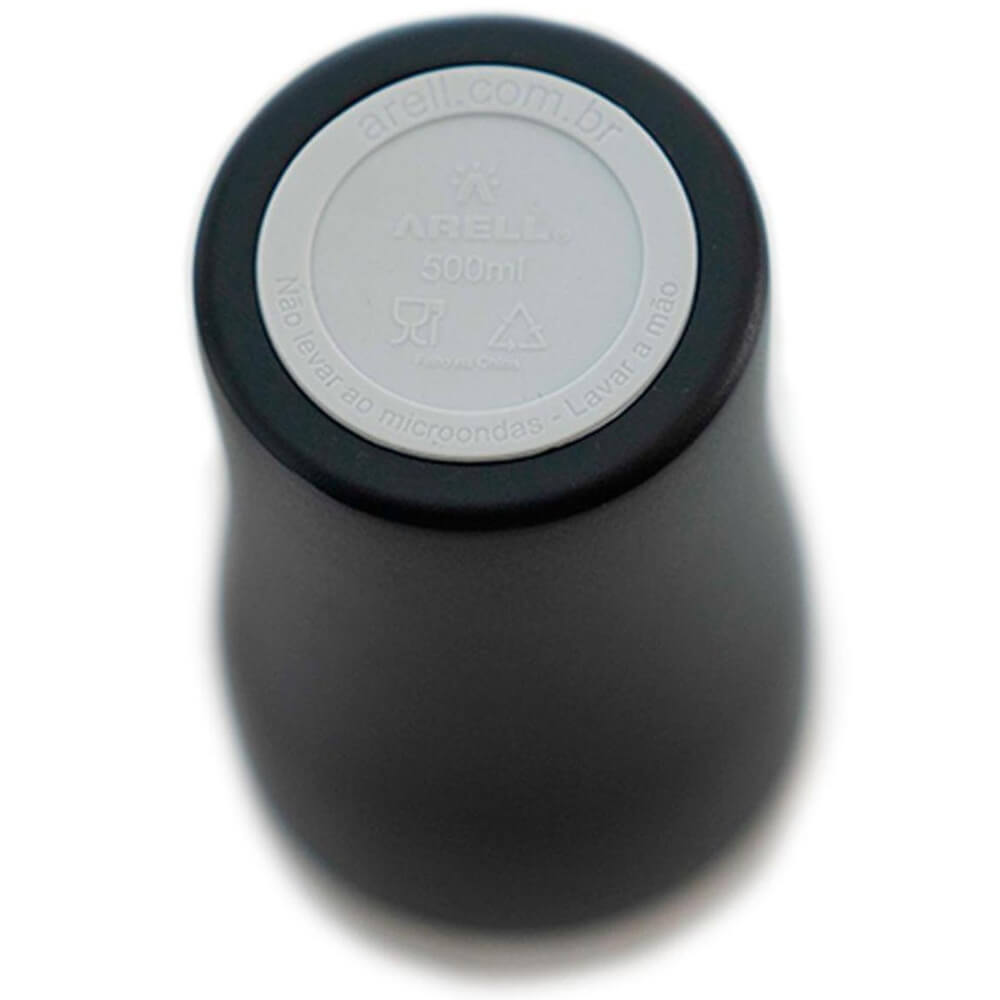 Encontraproduto.com.br - Copo Térmico Arell Tulip 500ml com Fundo Antirruído e Escudo de Cobre - Preto