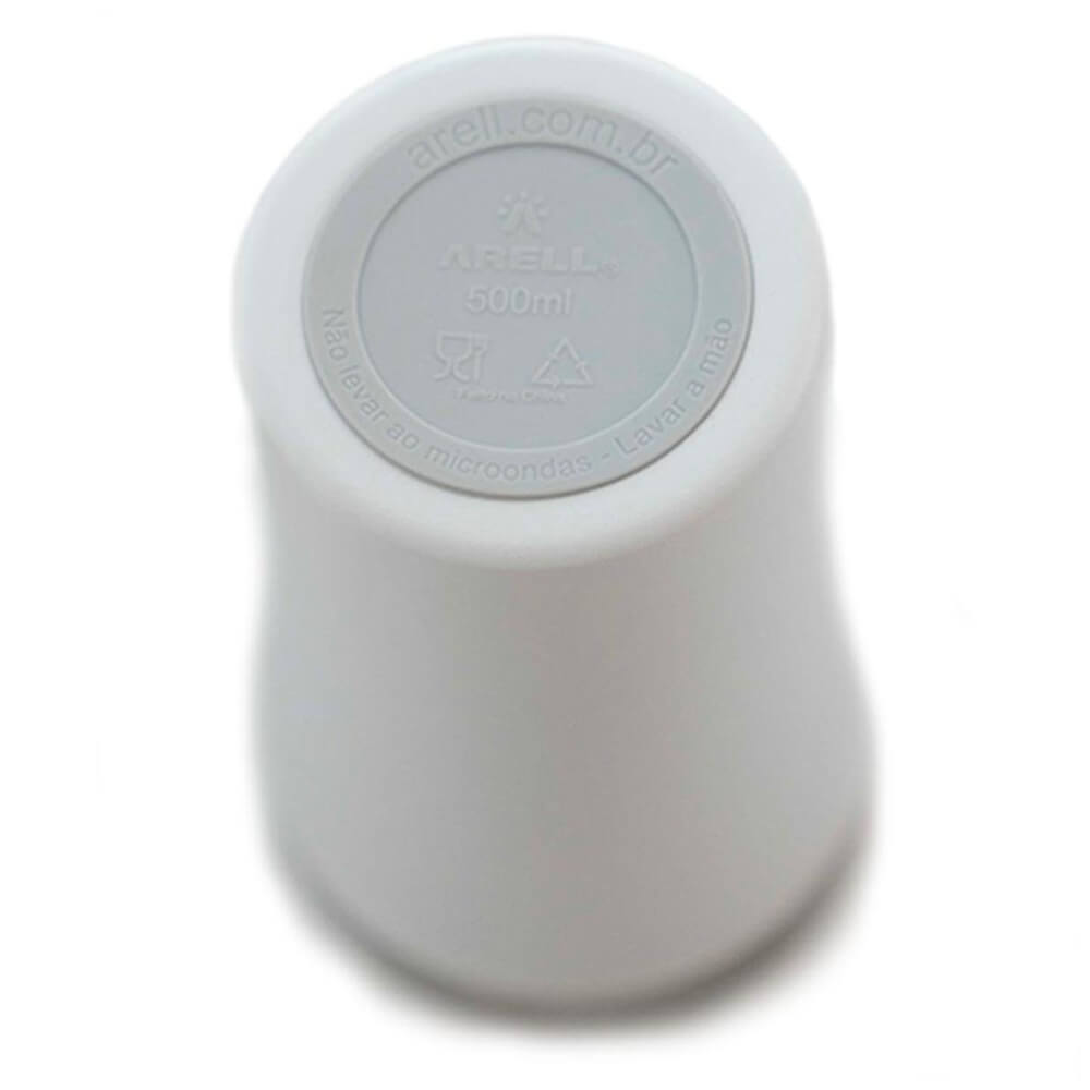 Encontraproduto.com.br - Copo Térmico Arell Tulip 500ml com Fundo Antirruído e Escudo de Cobre - Branco
