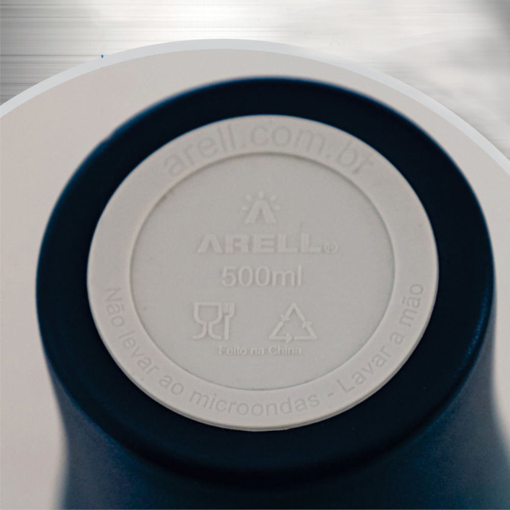 Encontraproduto.com.br - Copo Térmico Arell Tulip 500ml com Fundo Antirruído e Escudo de Cobre - Azul Degrade