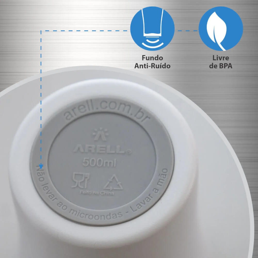 Encontraproduto.com.br - Copo Térmico Arell Tulip 500ml com Tampa Acrílica - Branco
