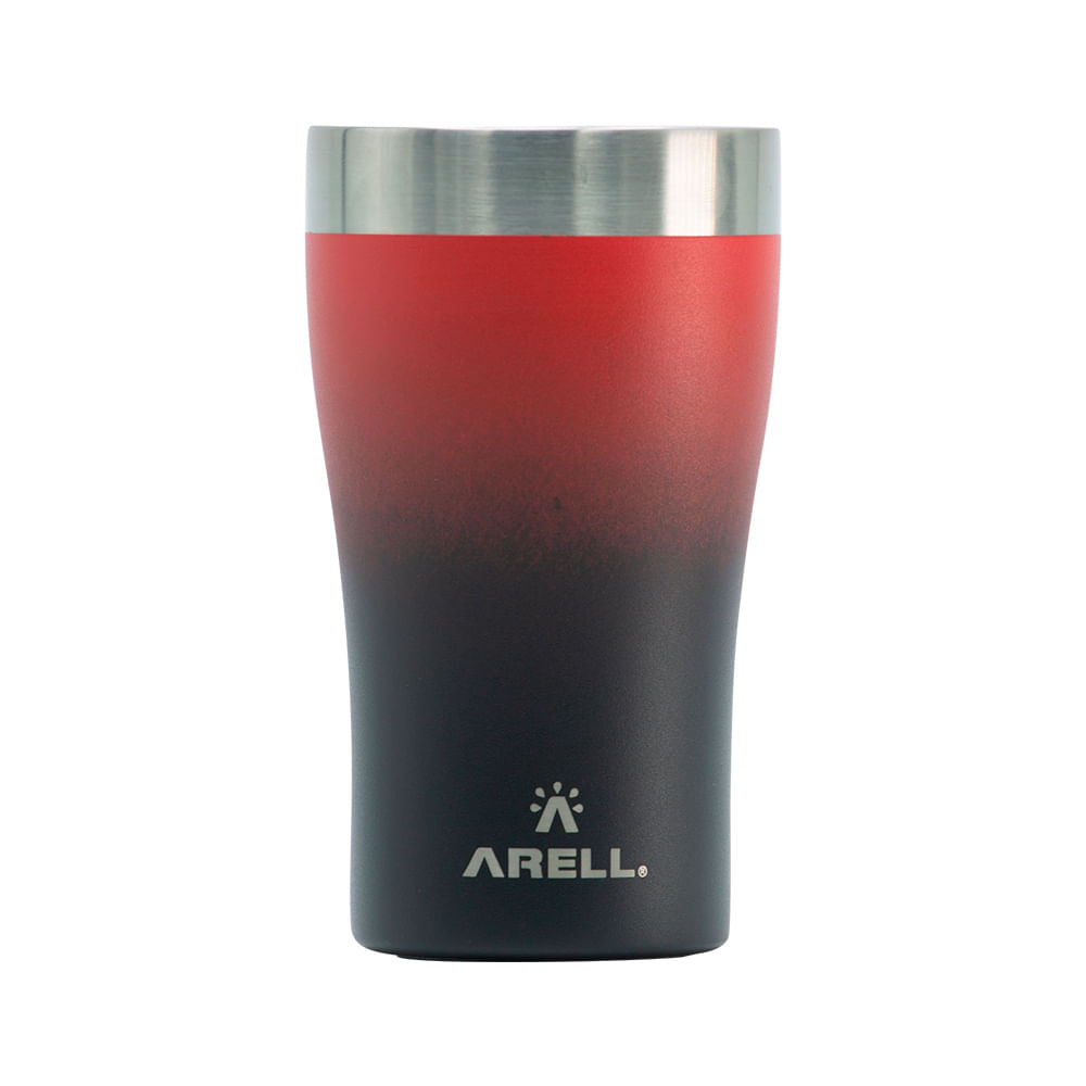 Encontraproduto.com.br - Copo Térmico Arell Inox a Vácuo 500ml Red Black Sem Tampa