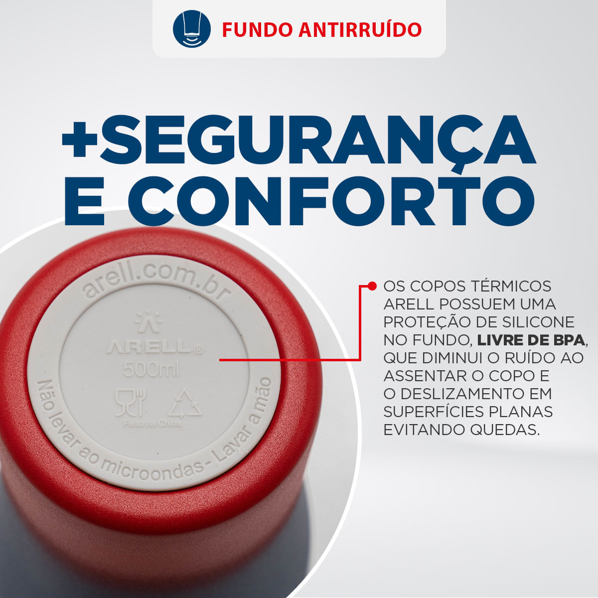 Encontraproduto.com.br - Copo Térmico Arell Inox a Vácuo 500ml  Oficial  PSG 01