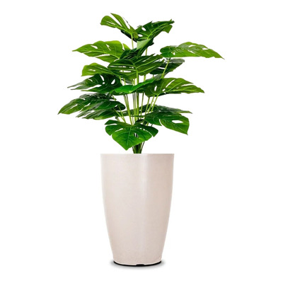 Vaso De Planta Grande Polietileno Decorativo Jd Cone 45x30