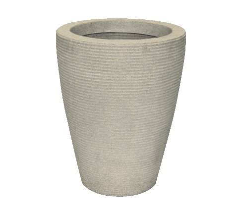 Vaso Vasap Design Cone Riscato Alt: 55 cm. X Larg: 38 cm. Mármore Branco