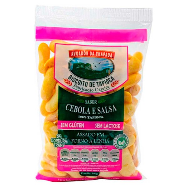 Encontraproduto.com.br - Biscoito Tapioca Avoador da Chapada  Cebola e Salsa 100g