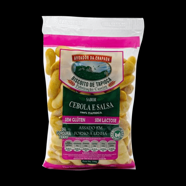 Encontraproduto.com.br - Biscoito Tapioca Avoador da Chapada  Cebola e Salsa 100g