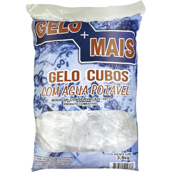 Encontraproduto.com.br - Gelo em Cubos Gelo Mais Pacote com 3,8kg
