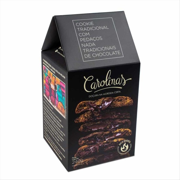 Encontraproduto.com.br - Cookies Carolinas Com Pedaços De Chocolate Caixa 240g