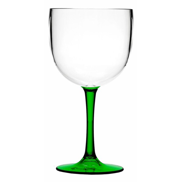 Encontraproduto.com.br - Taça para Gin em Acrílico Bicolor Verde Translucida 580ml