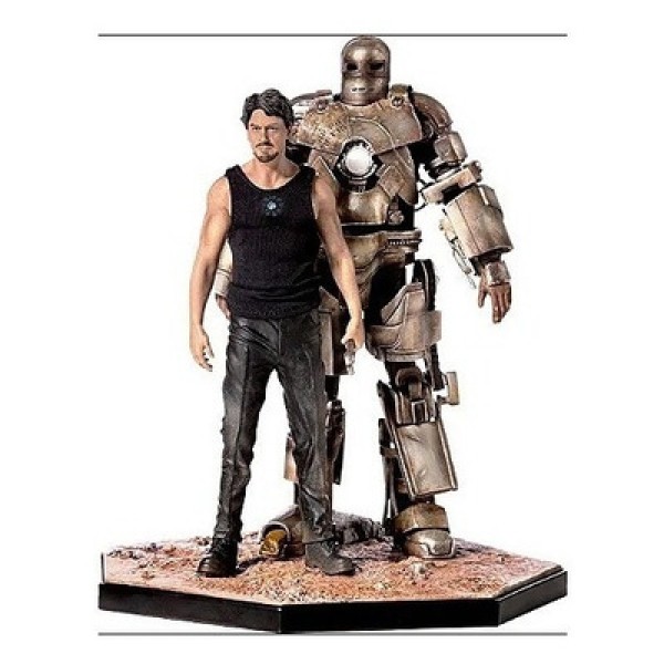 Encontraproduto.com.br - Iron Studios Tony Stark & Mark I Art Scale 1/10 Deluxe