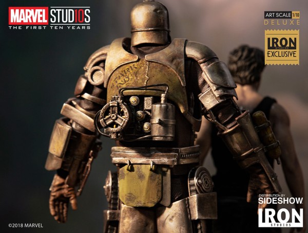 Encontraproduto.com.br - Iron Studios Tony Stark & Mark I Art Scale 1/10 Deluxe