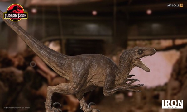 Encontraproduto.com.br - Jurassic Park - Velociraptor Attacking - Art Scale 1/10