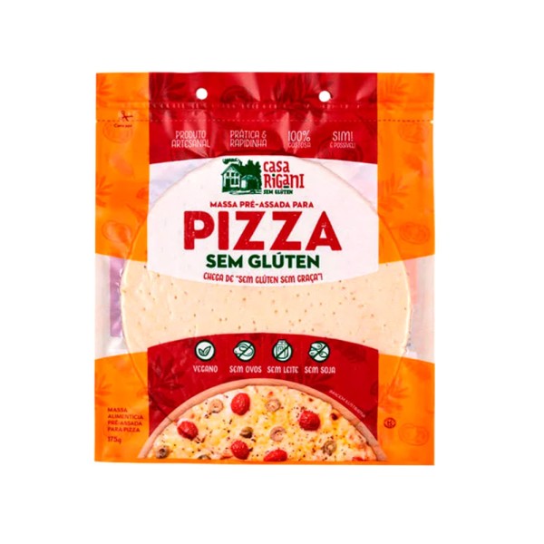 Encontraproduto.com.br - Massa Pré Assada Para Pizza Casa Rigani Sem Glúten 175g