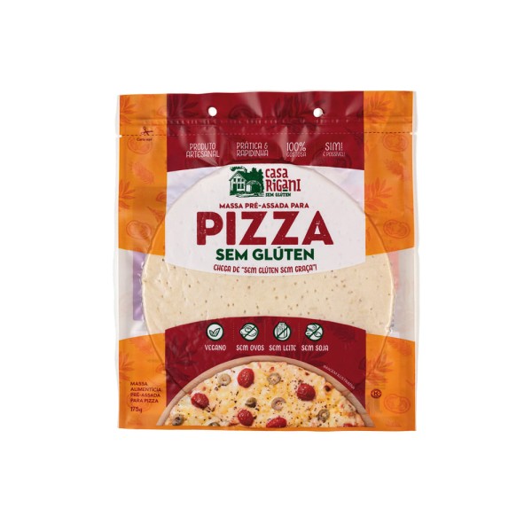Encontraproduto.com.br - Massa Pré Assada Para Pizza Casa Rigani Sem Glúten 175g