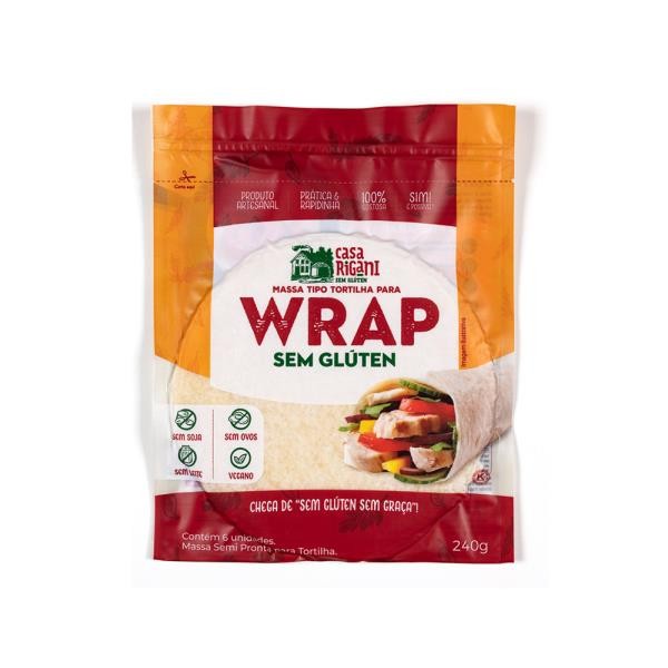 Encontraproduto.com.br - Massa para Wrap Sem Glúten Casa Rigani 240g