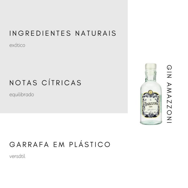 Encontraproduto.com.br - Gin Amazzoni Miniatura 100 Ml