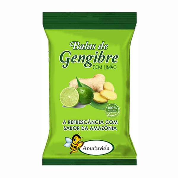 Encontraproduto.com.br - Bala Gengibre Limão 40g - Amatuvida