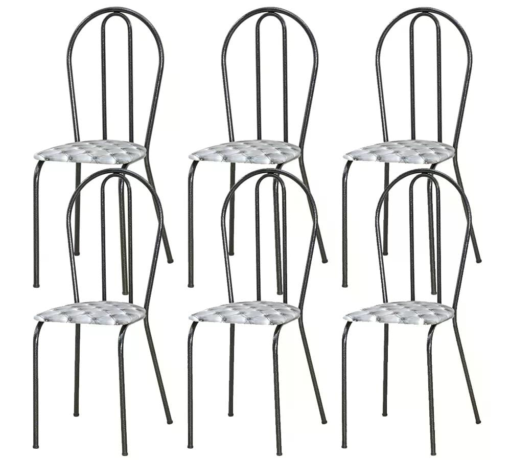 Kit 06 Cadeiras Tubular 004 Assento