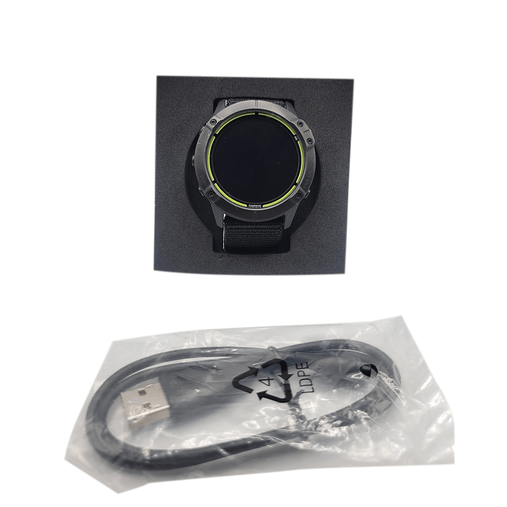 Encontraproduto.com.br - Mostruário Outlet Monitor Cardíaco de Pulso com GPS Garmin Enduro Preto c/ pulseira Preta Loop