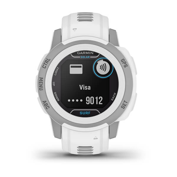 Encontraproduto.com.br - Outlet Monitor Cardíaco de Pulso com GPS Garmin Instinct 2S Solar Surf Branco c/ Aro Cinza WW