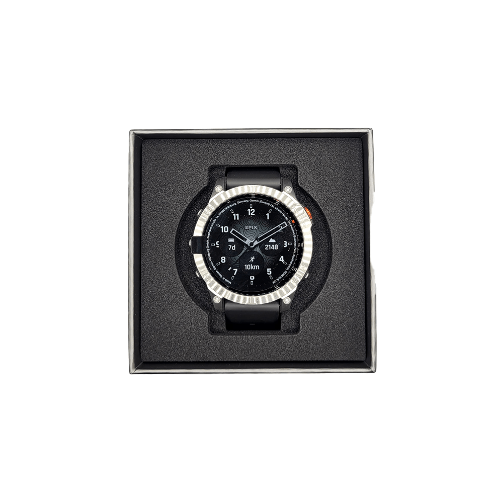 Encontraproduto.com.br - Outlet Monitor Cardíaco de Pulso com GPS Garmin epix Gen 2  Cinza c/ pulseira de silicone Cinza