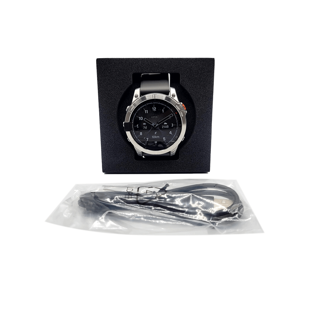 Encontraproduto.com.br - Outlet Monitor Cardíaco de Pulso com GPS Garmin epix Gen 2  Cinza c/ pulseira de silicone Cinza