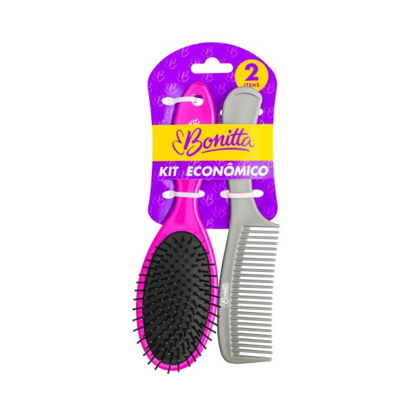 Encontraproduto.com.br - Kit Pente E Escova Liso Sortido - Marco Boni
