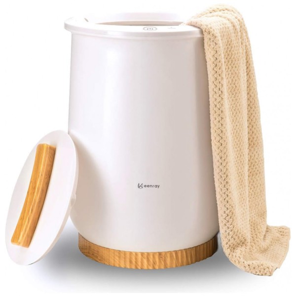 Encontraproduto.com.br - Aquecedor de Toalha Elétrico até 2 Toalhas com Desligamento Automático, 110V, Keenray CL1, Branca Neve