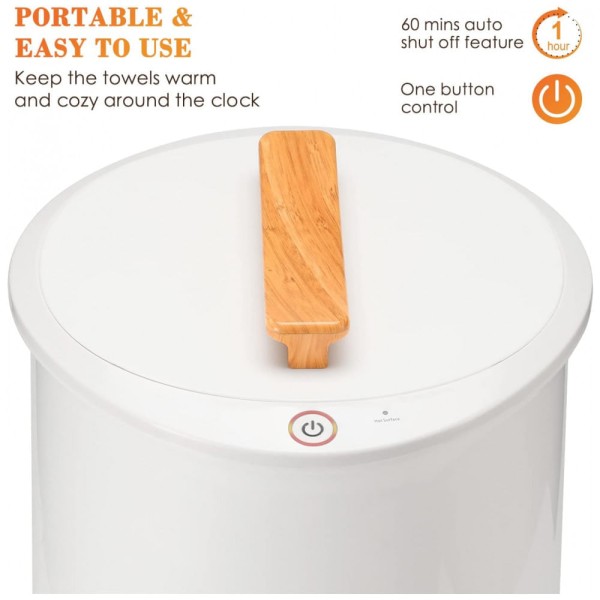 Encontraproduto.com.br - Aquecedor de Toalha Elétrico até 2 Toalhas com Desligamento Automático, 110V, Keenray CL1, Branca Neve