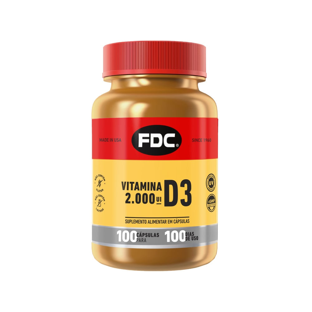 Encontraproduto.com.br - Vitamina D3 2000UI FDC Divina 100 Comprimidos