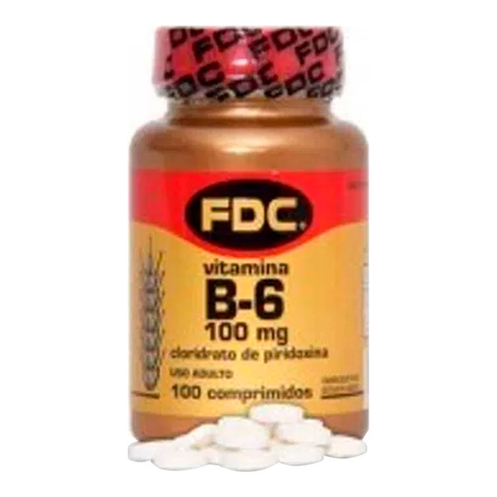 Encontraproduto.com.br - Vitamina B6 100mg Com 100 Comprimidos Fdc