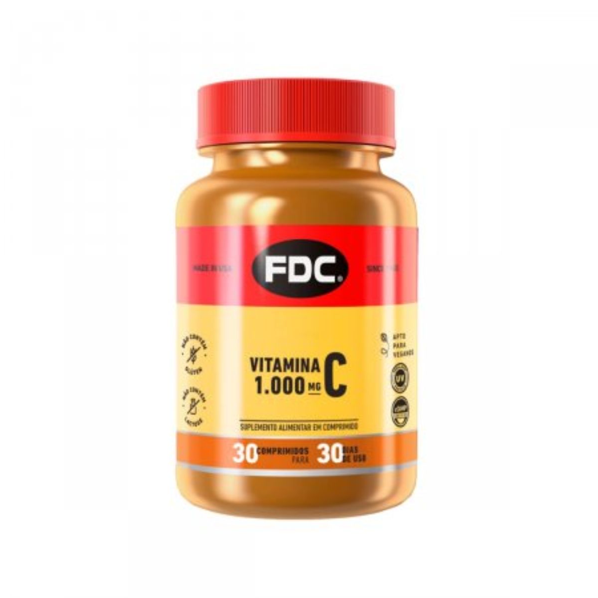 Encontraproduto.com.br - Vitamina-C Film Coated 1000mg FDC 30 Comprimidos
