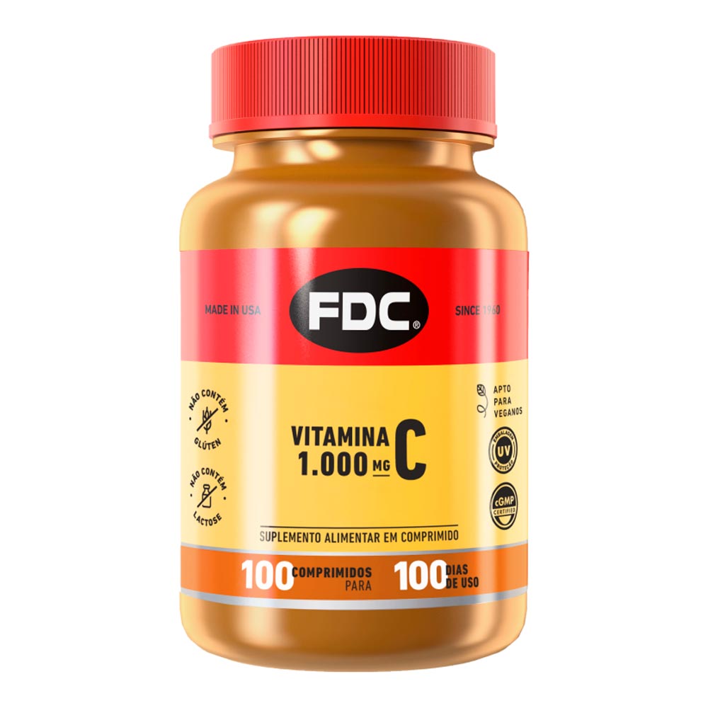 Encontraproduto.com.br - Vitamina C 1000mg Film Coated Com 100 Comprimidos Fdc