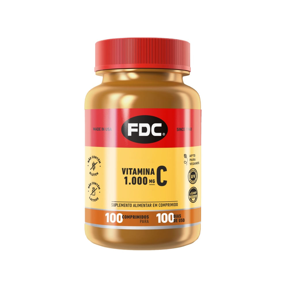 Encontraproduto.com.br - Vitamina C 1000mg Film Coated Com 100 Comprimidos Fdc