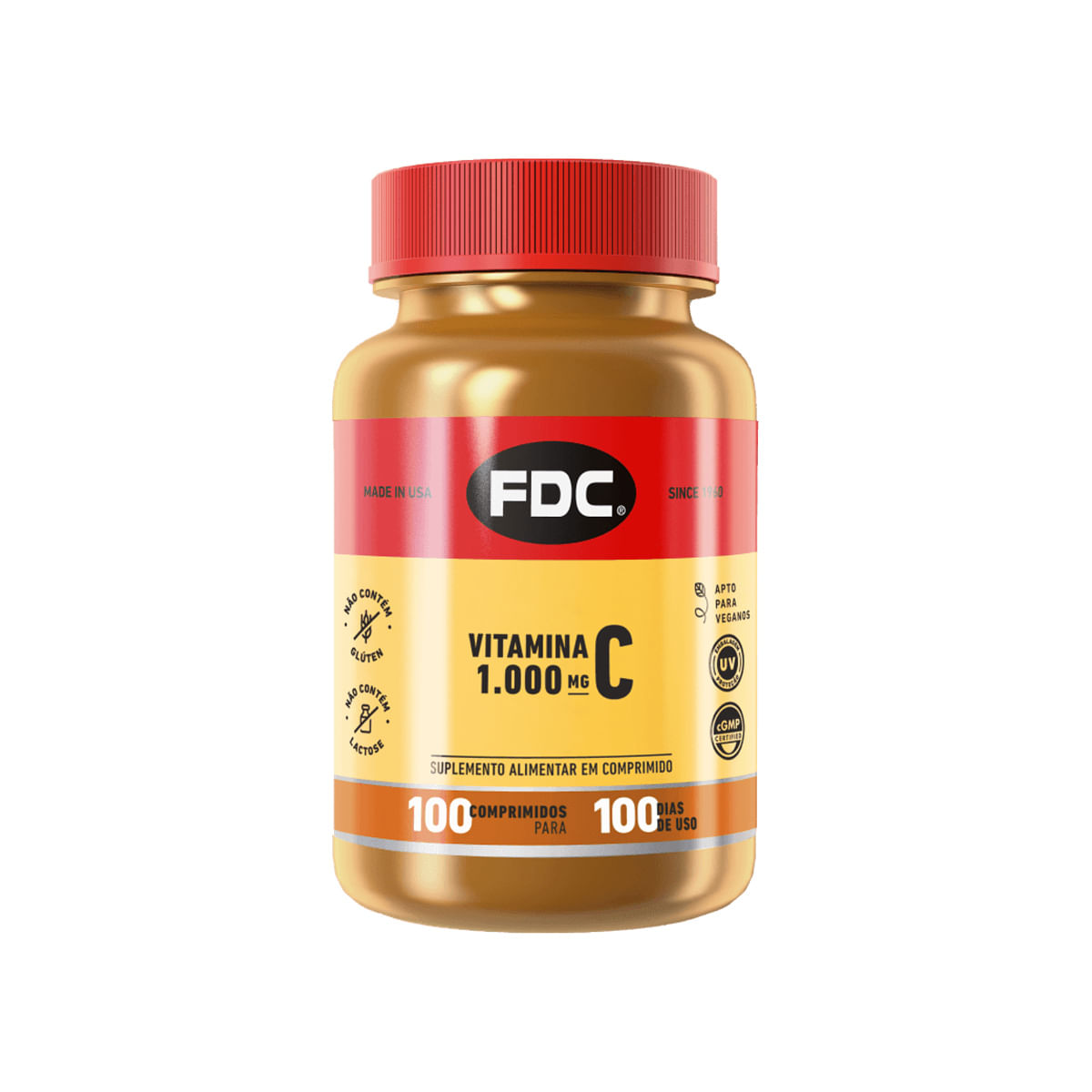 Encontraproduto.com.br - Vitamina C 1000mg Film Coated Com 100 Comprimidos Fdc