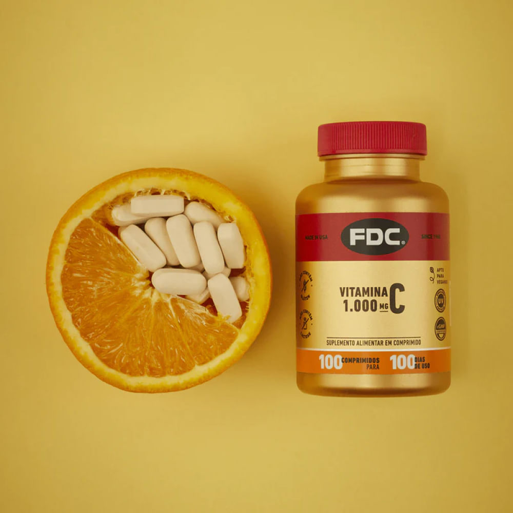 Encontraproduto.com.br - Vitamina C 1000mg Film Coated Com 100 Comprimidos Fdc