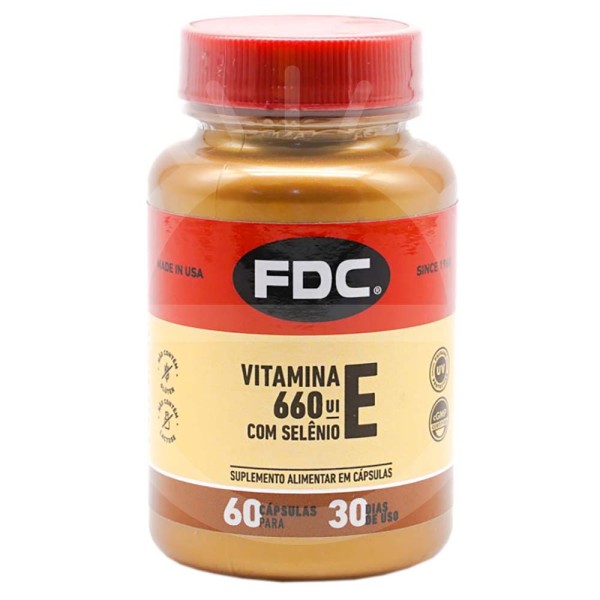 Encontraproduto.com.br - Fdc Vitamina E 660Ui + Selenio 100Mg 60 Capsulas