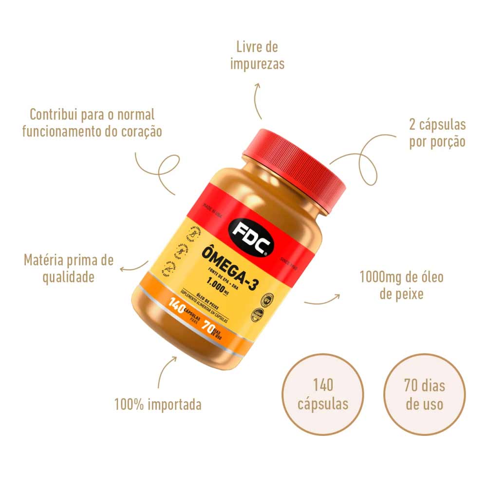 Encontraproduto.com.br - Omega 3 Epa 1000mg Com 140 Comprimidos Fdc