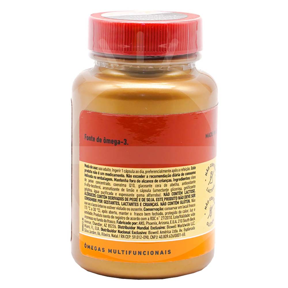 Encontraproduto.com.br - Suplemento Alimentar Ômega-3 + CoQ10 FDC Sabor Limão 30 Cápsulas