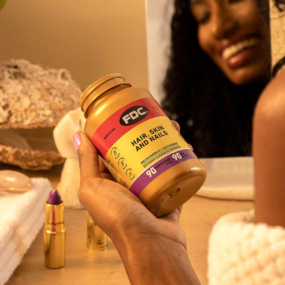 Encontraproduto.com.br - Suplemento Alimentar para Cabelo, Pele e Unhas FDC com 90 cápsulas