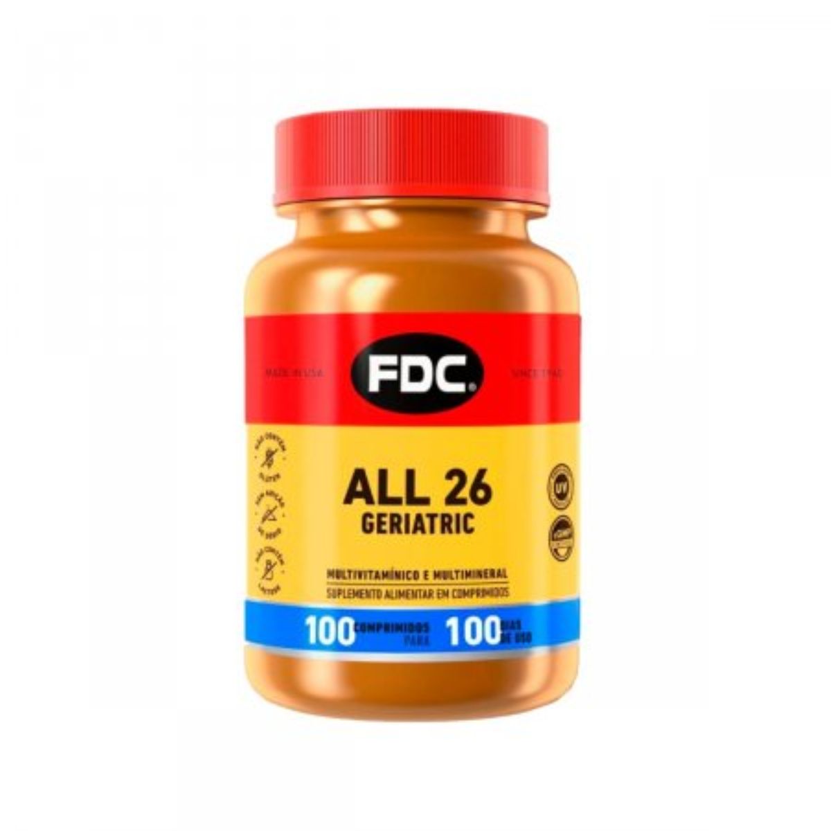 All 26 Geriatric 100 Comprimidos Multivitamínicos e Multiminerais FDC